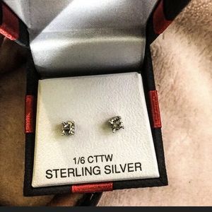 Diamond stud earrings